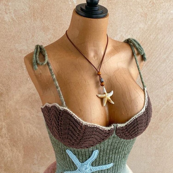 Knit Dress with Starfish Accents - Picture 3 of 5